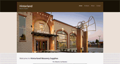 Desktop Screenshot of hinterlandmasonrysupplies.com